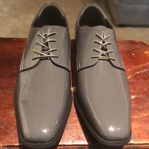 New Grey Patent Leather Shoes ( Men’s)